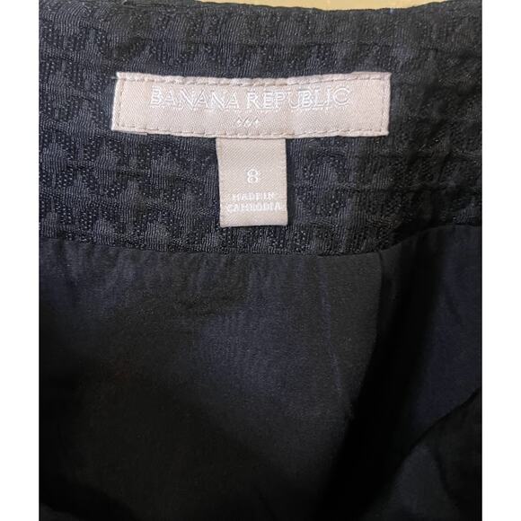 Banana Republic Black Textured Pencil Skirt Size 8 - Picture 3 of 3